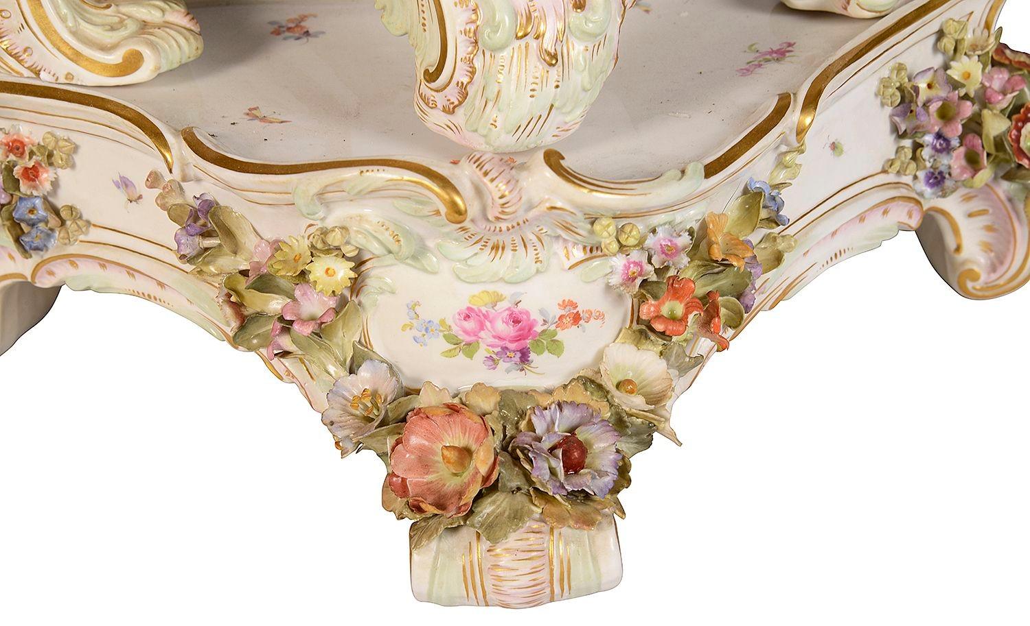 19th Century Meissen clock depicting the four seasons. For Sale 2