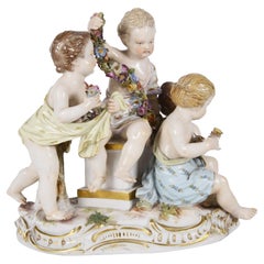 19th Century Meissen Group Representing Spring
