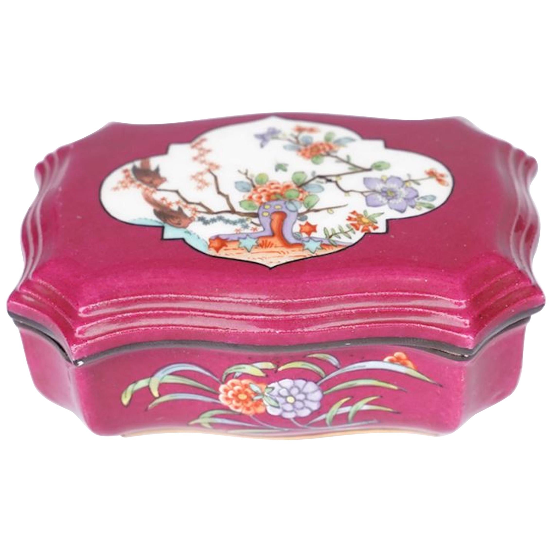 19th Century Meissen Kakiemon Plum Ground Match Box