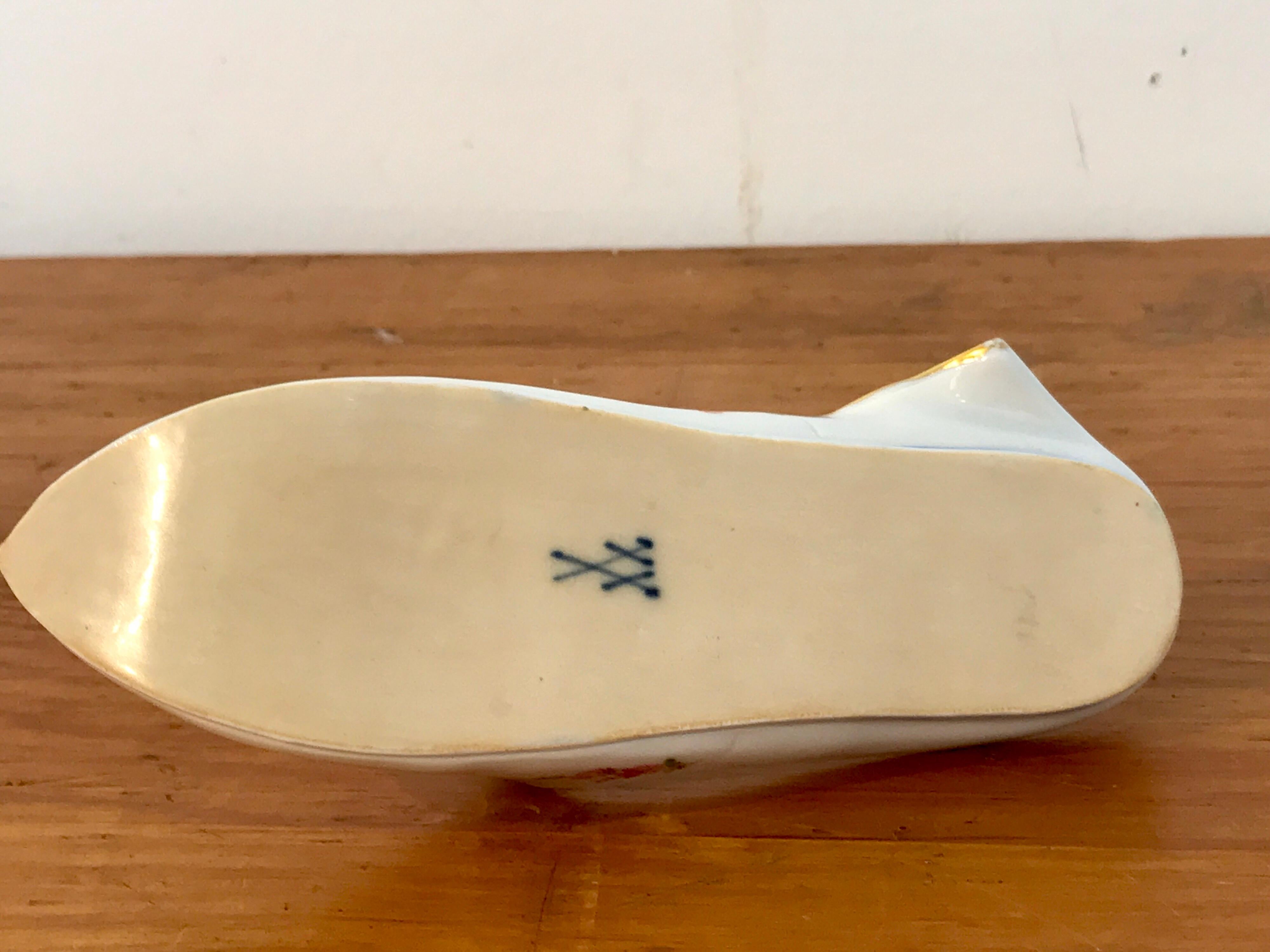 19th Century Meissen Model of a Slipper For Sale 4