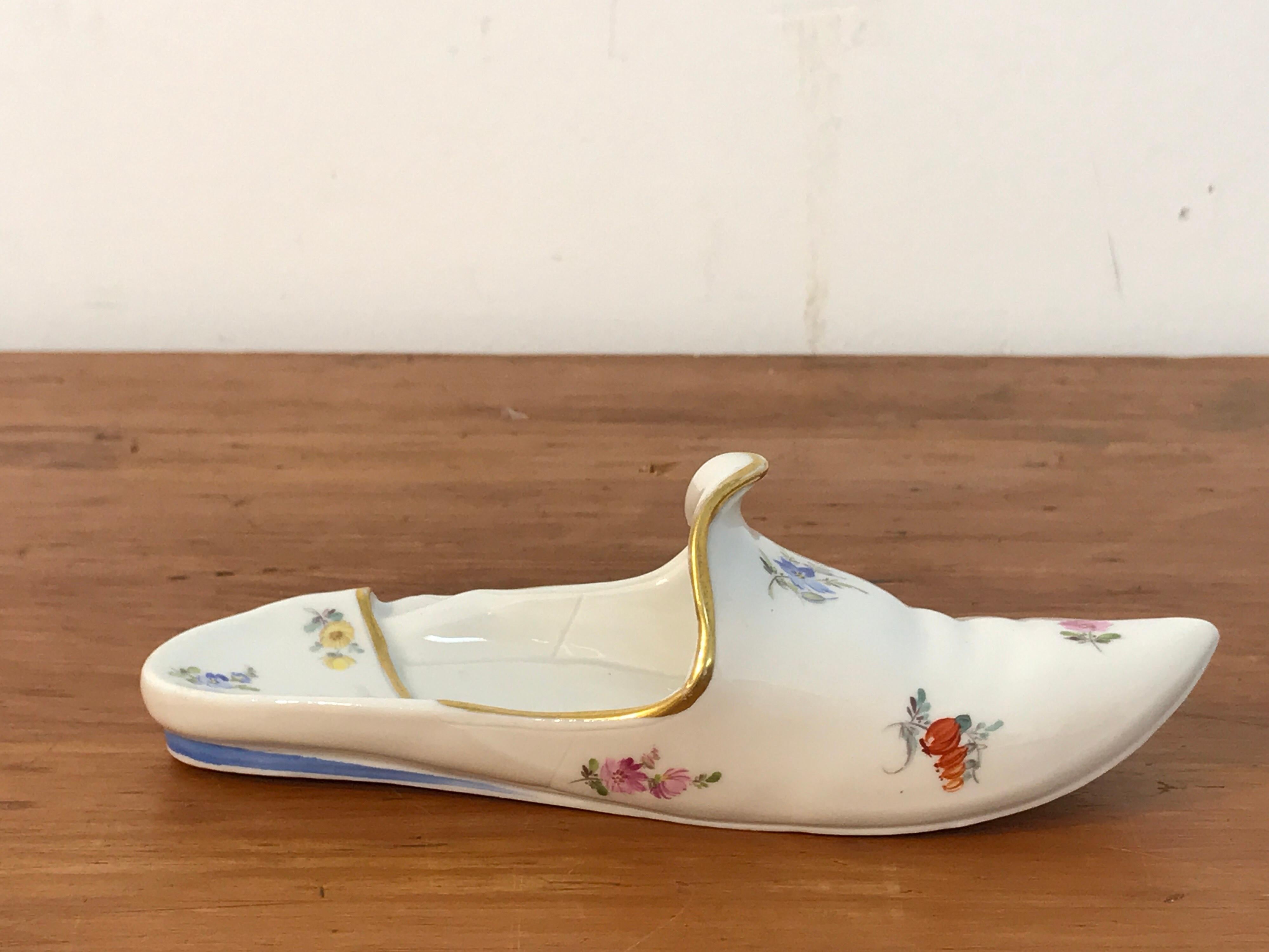 German 19th Century Meissen Model of a Slipper For Sale