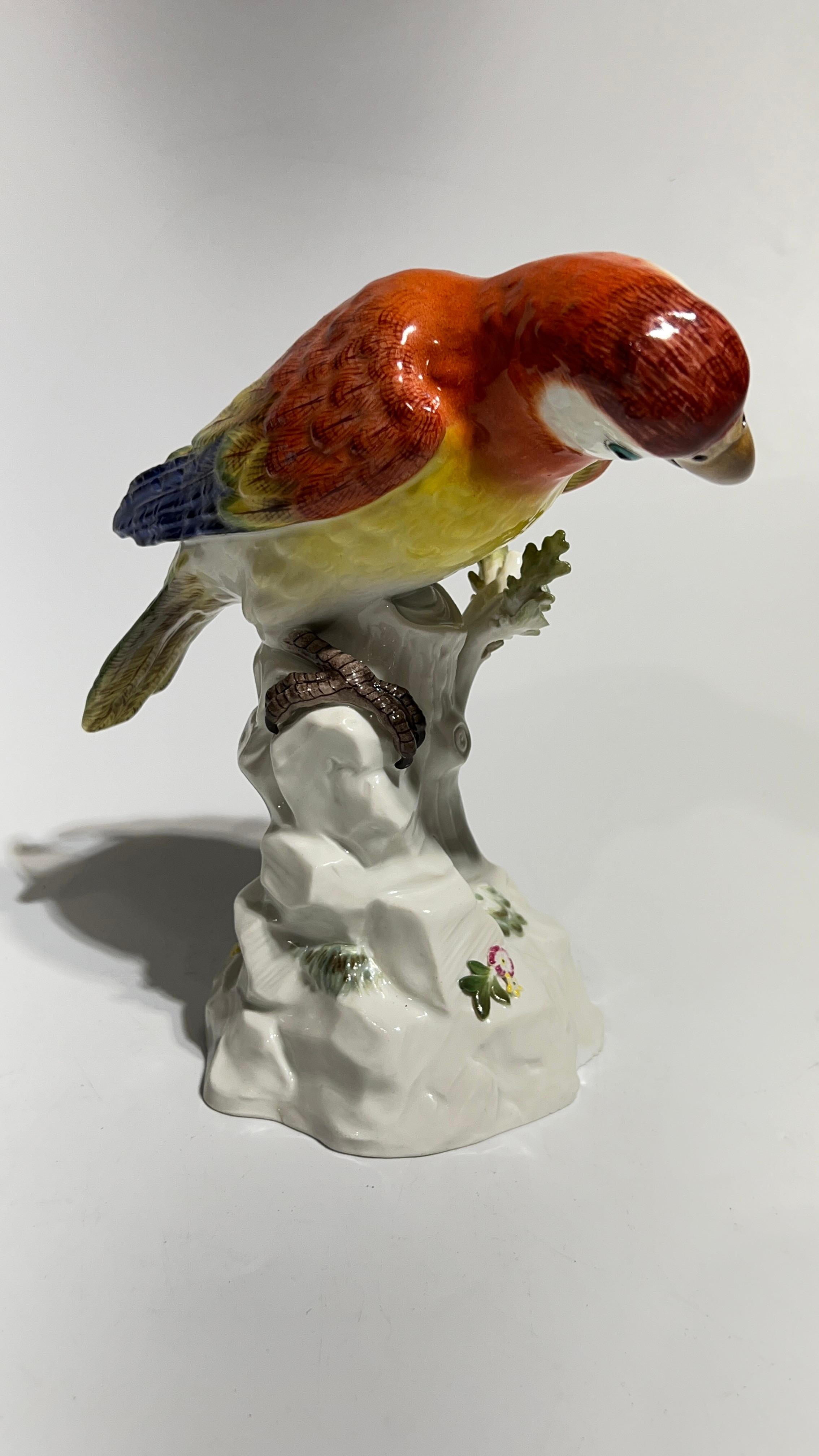 19th Century Meissen Parrot Figurine For Sale 2