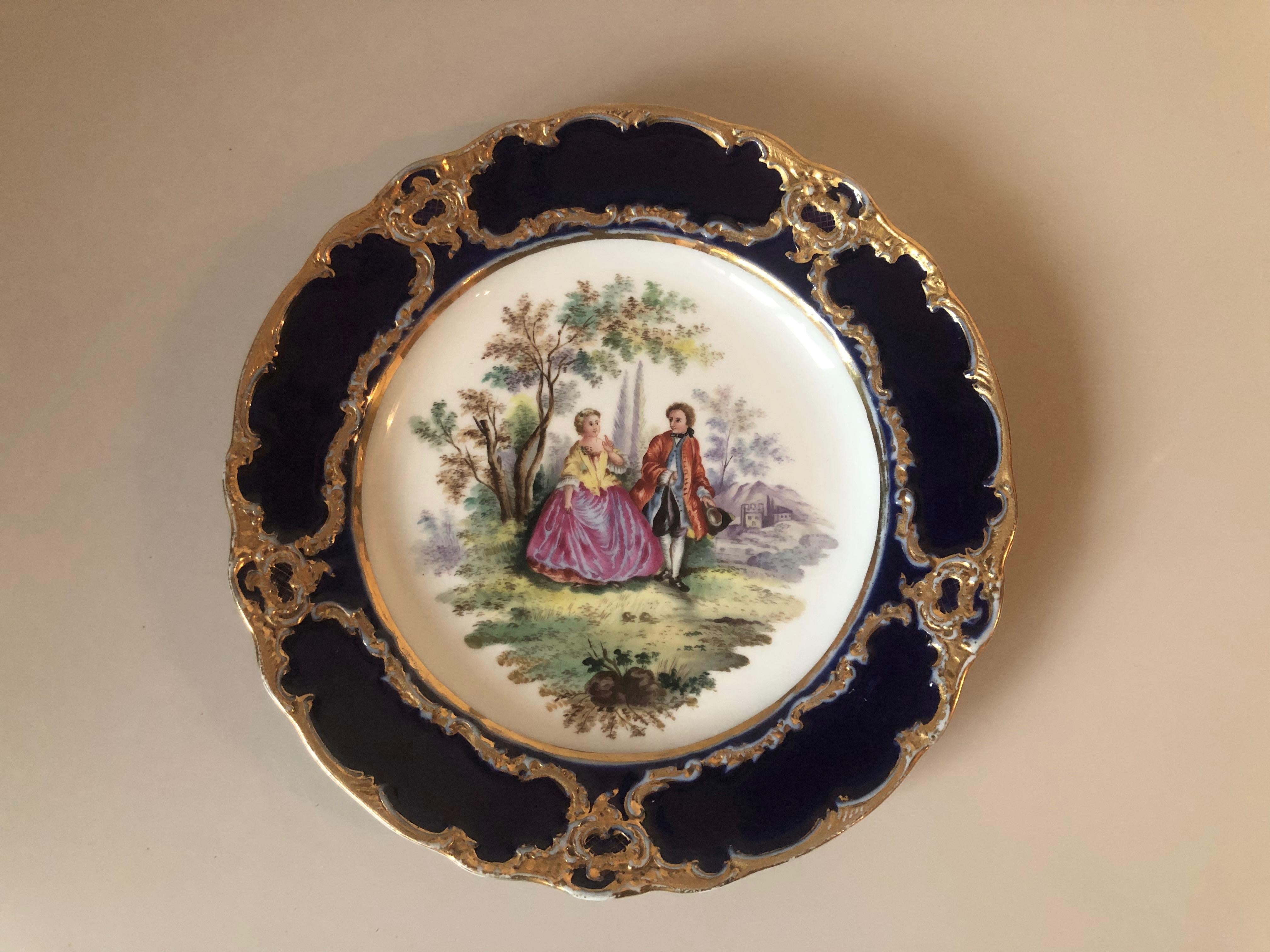 19th Century Meissen Plate, Germany In Good Condition In Praha, CZ