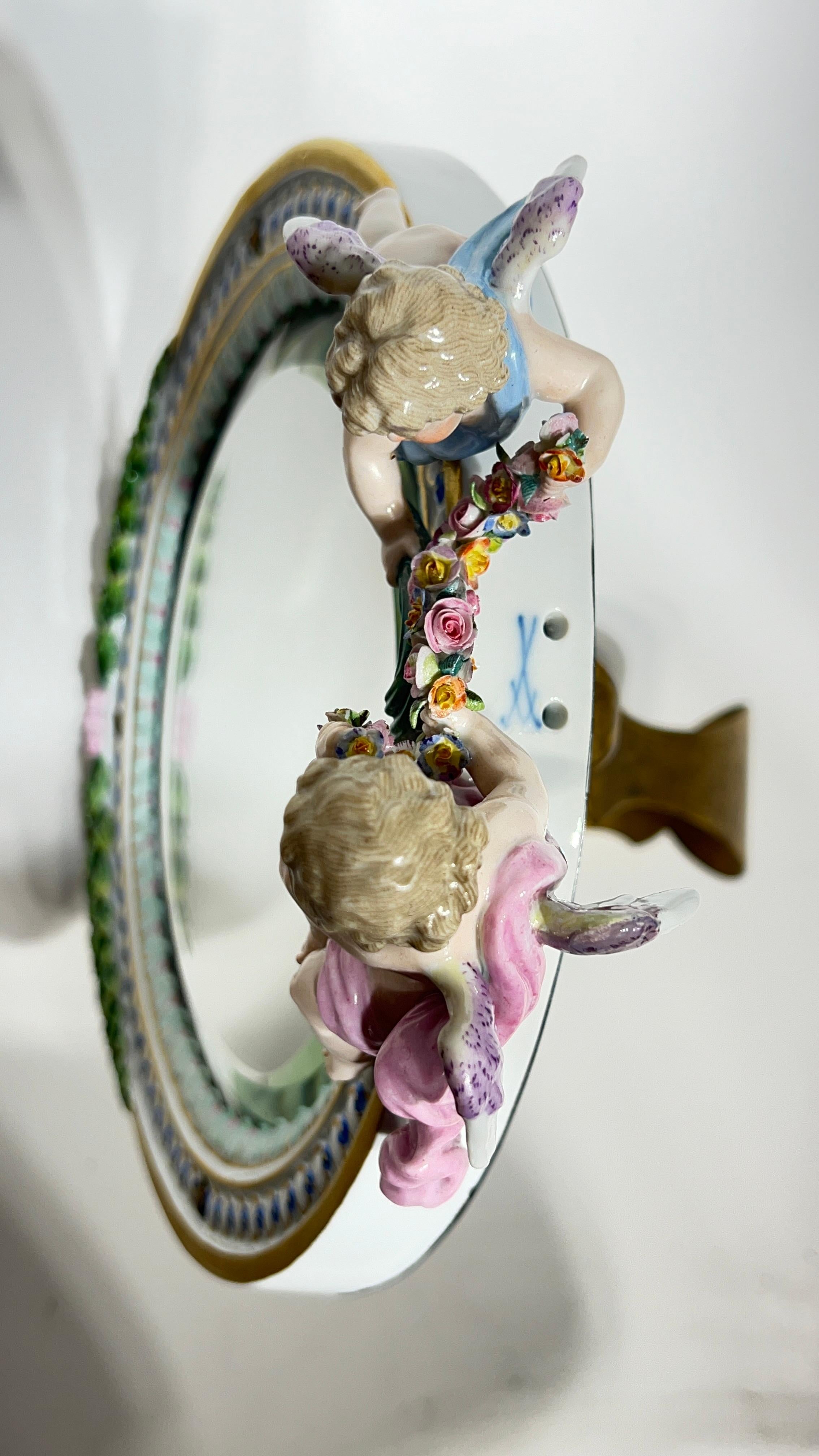 19th Century Meissen Porcelain Boudoir Mirror 3