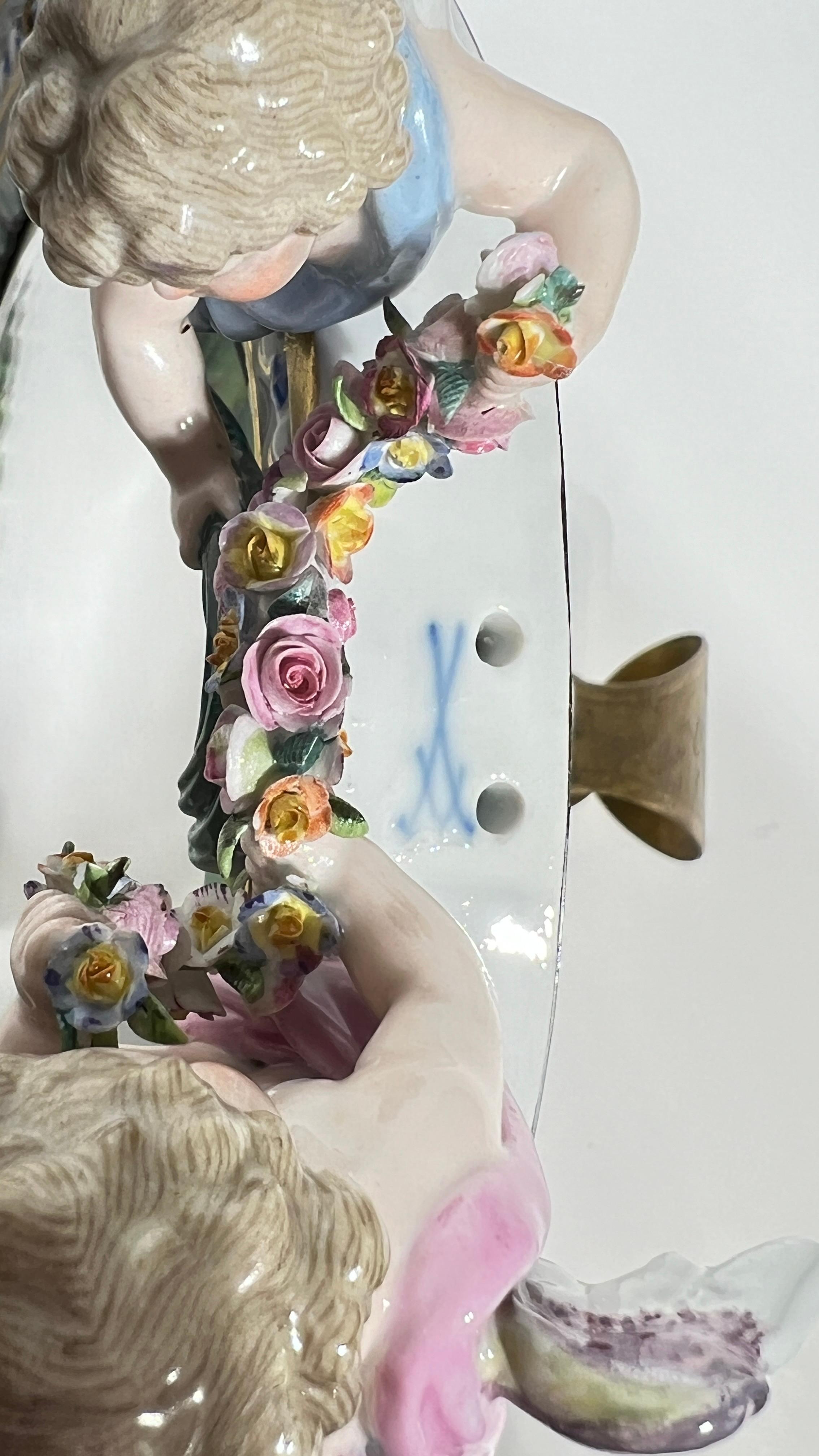 19th Century Meissen Porcelain Boudoir Mirror 4
