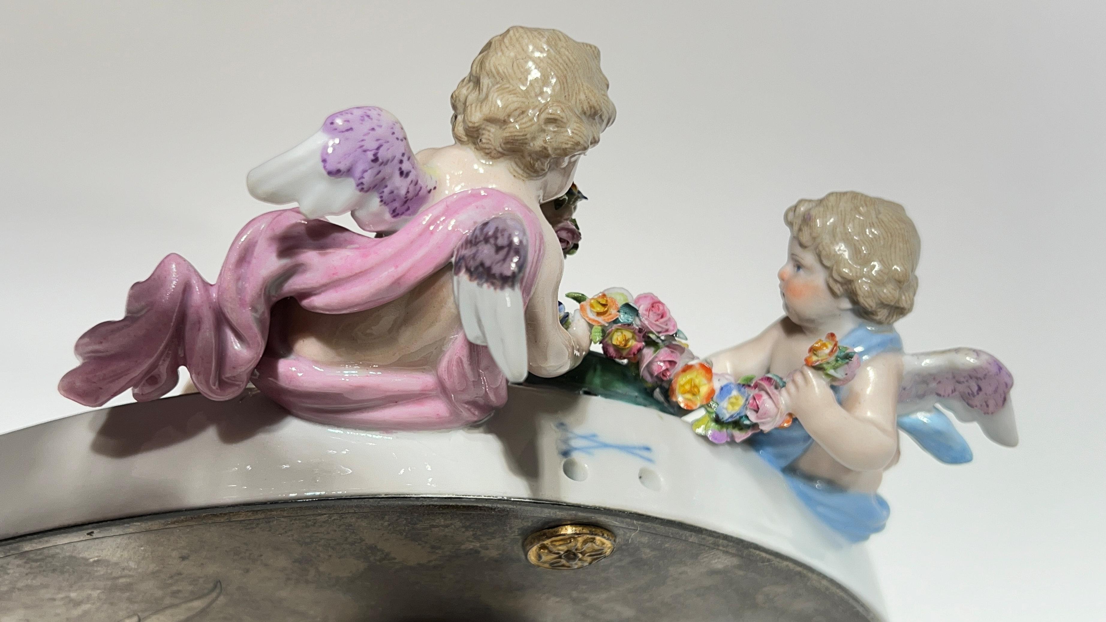 19th Century Meissen Porcelain Boudoir Mirror 2