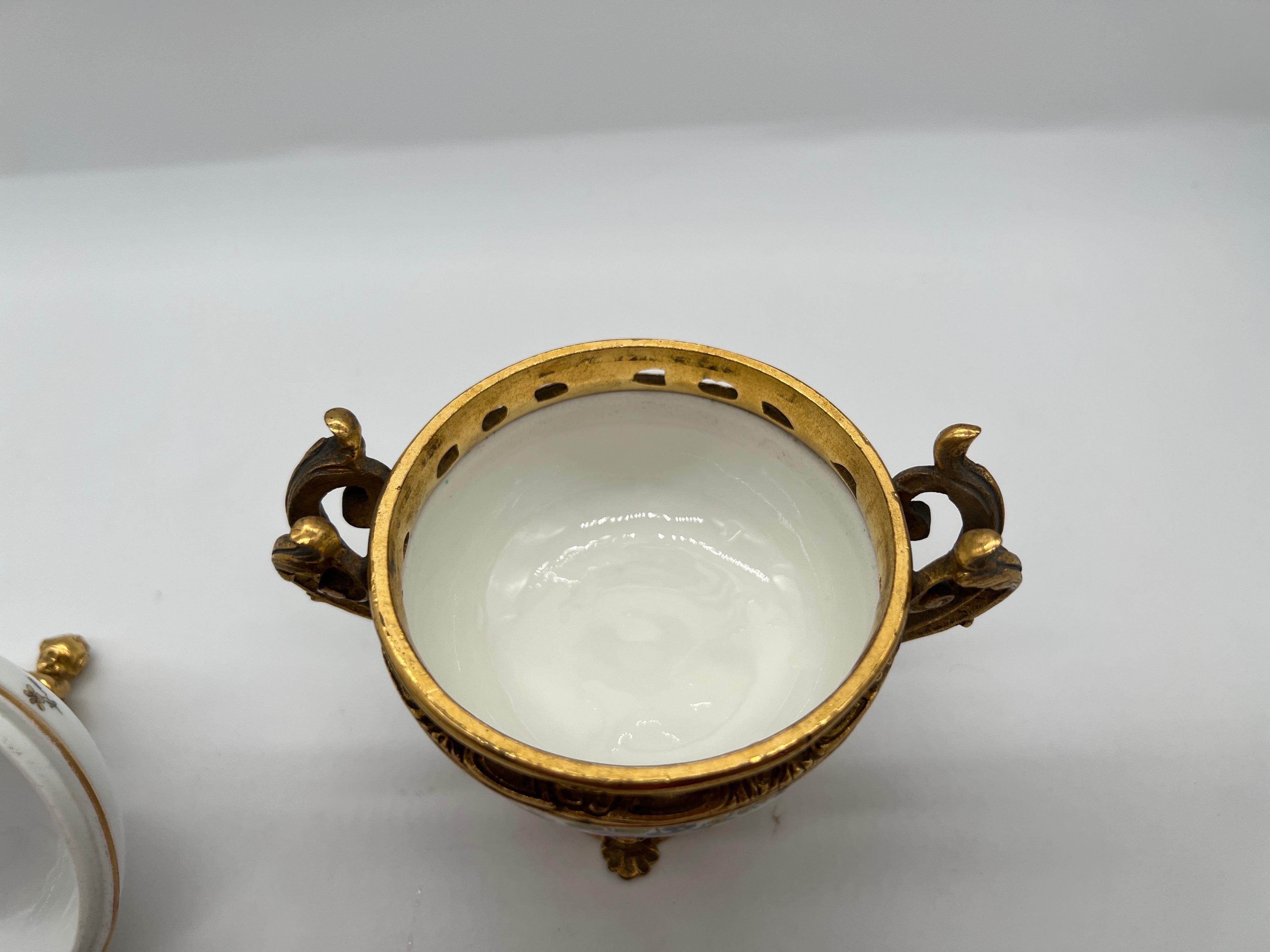 19th Century Meissen Porcelain & Bronze Ormolu Mounted Potpourri Urns 4