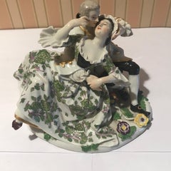 19th Century Meissen Porcelain Figural Group of a Courting Couple