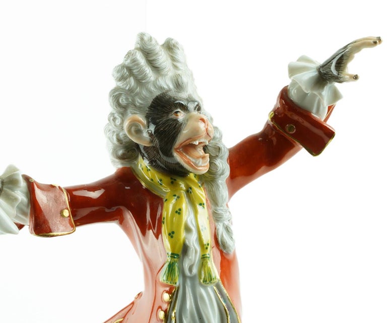 19th Century Meissen Porcelain FourPiece Monkey Orchestra at 1stdibs