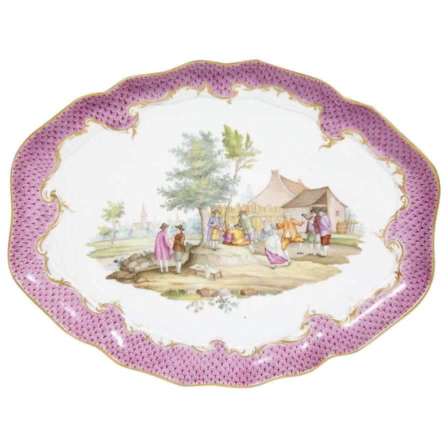 19th Century Meissen Porcelain Tray