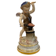 19th Century Meissen Putti Blacksmith