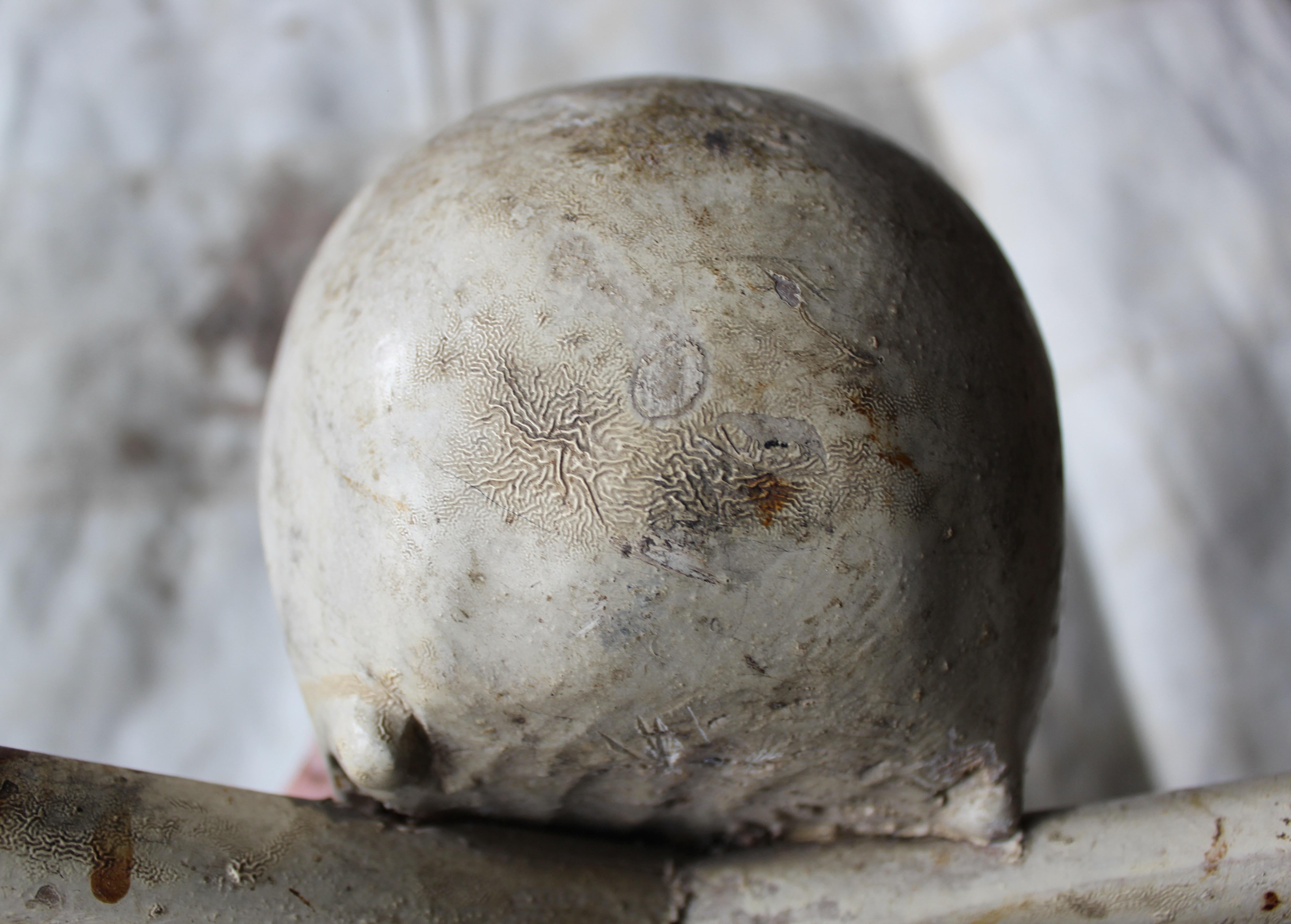 19th Century Memento Mori Carved Skull & Cross Bones  For Sale 5