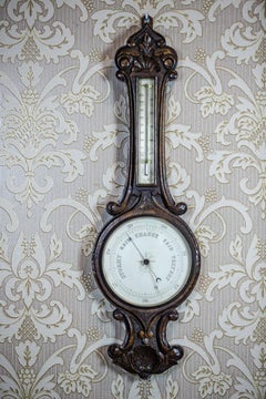 19th Century Mercury Barometer-Weather Station
