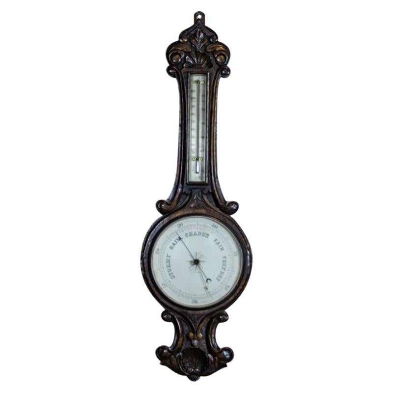 19th Century Mercury Barometer-Weather Station