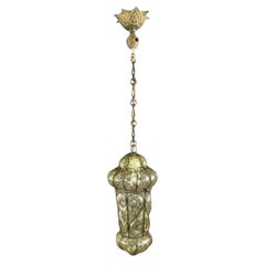 19th Century Metal And Murano Glass Lantern Pendant