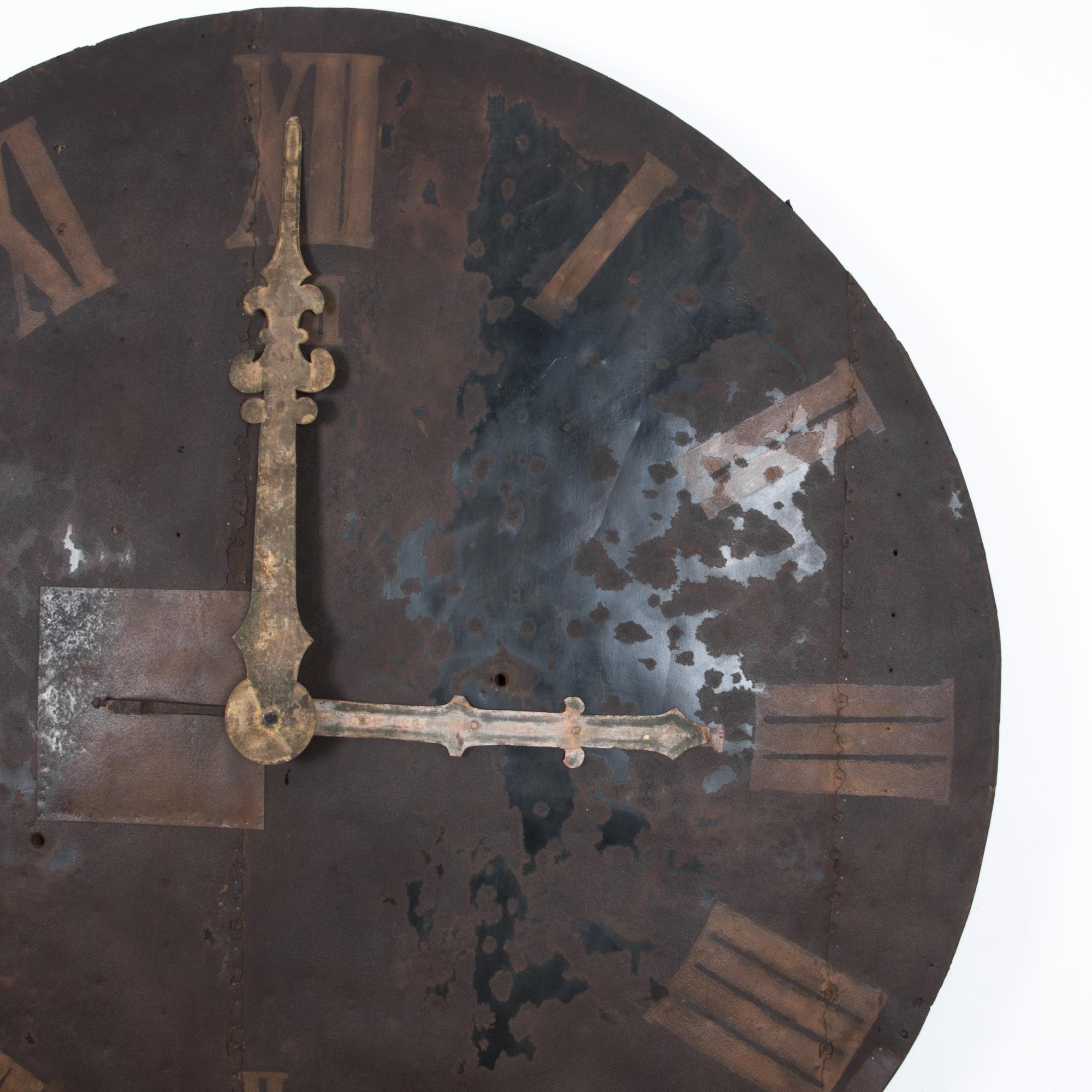 19th Century Metal Clocktower Face In Good Condition In High Point, NC
