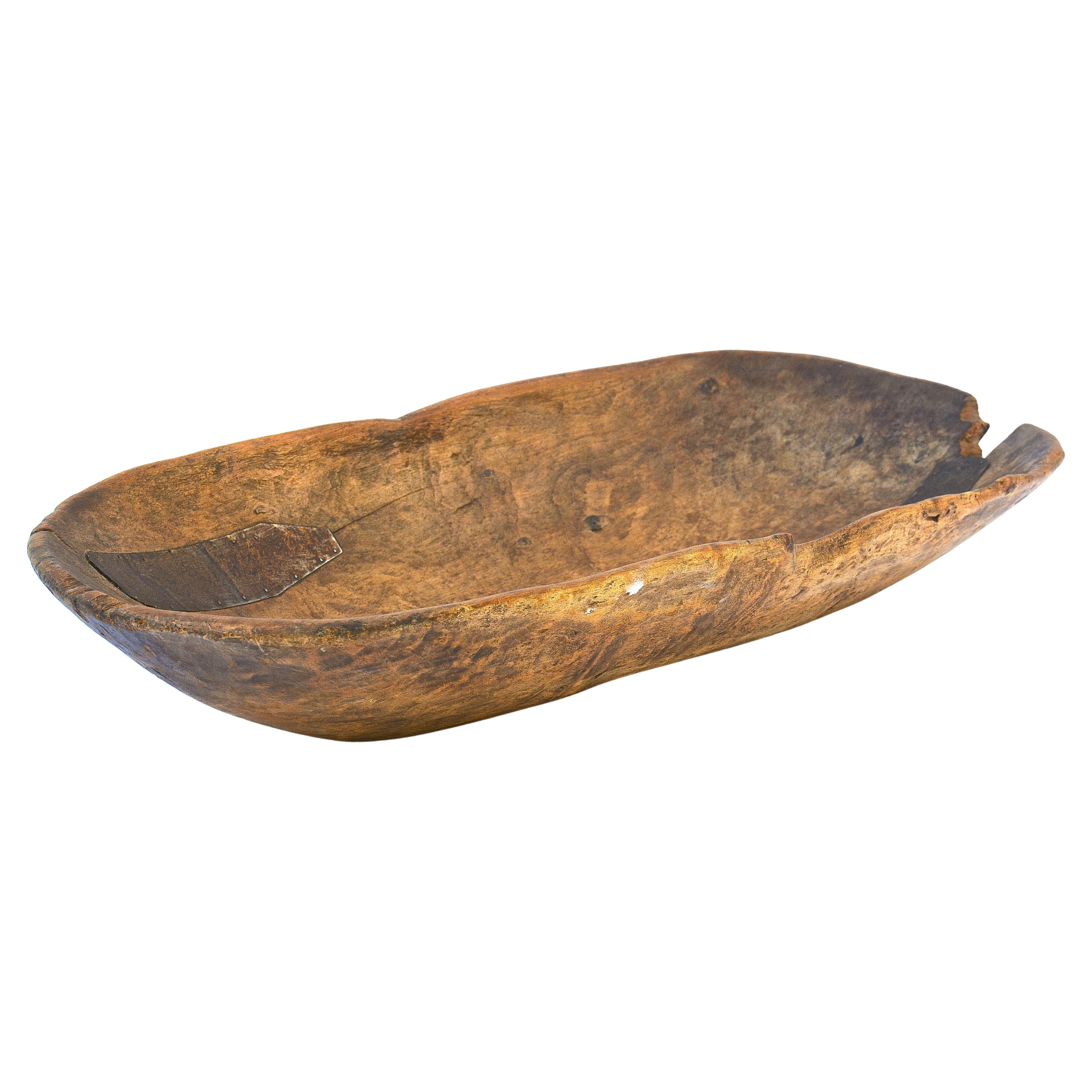 19th Century Mexican Hand Carved Sabino Wood Bowl