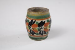 19th-Century Mexican Miniature Talavera Jars – Hand-Painted Antique Pot Set
