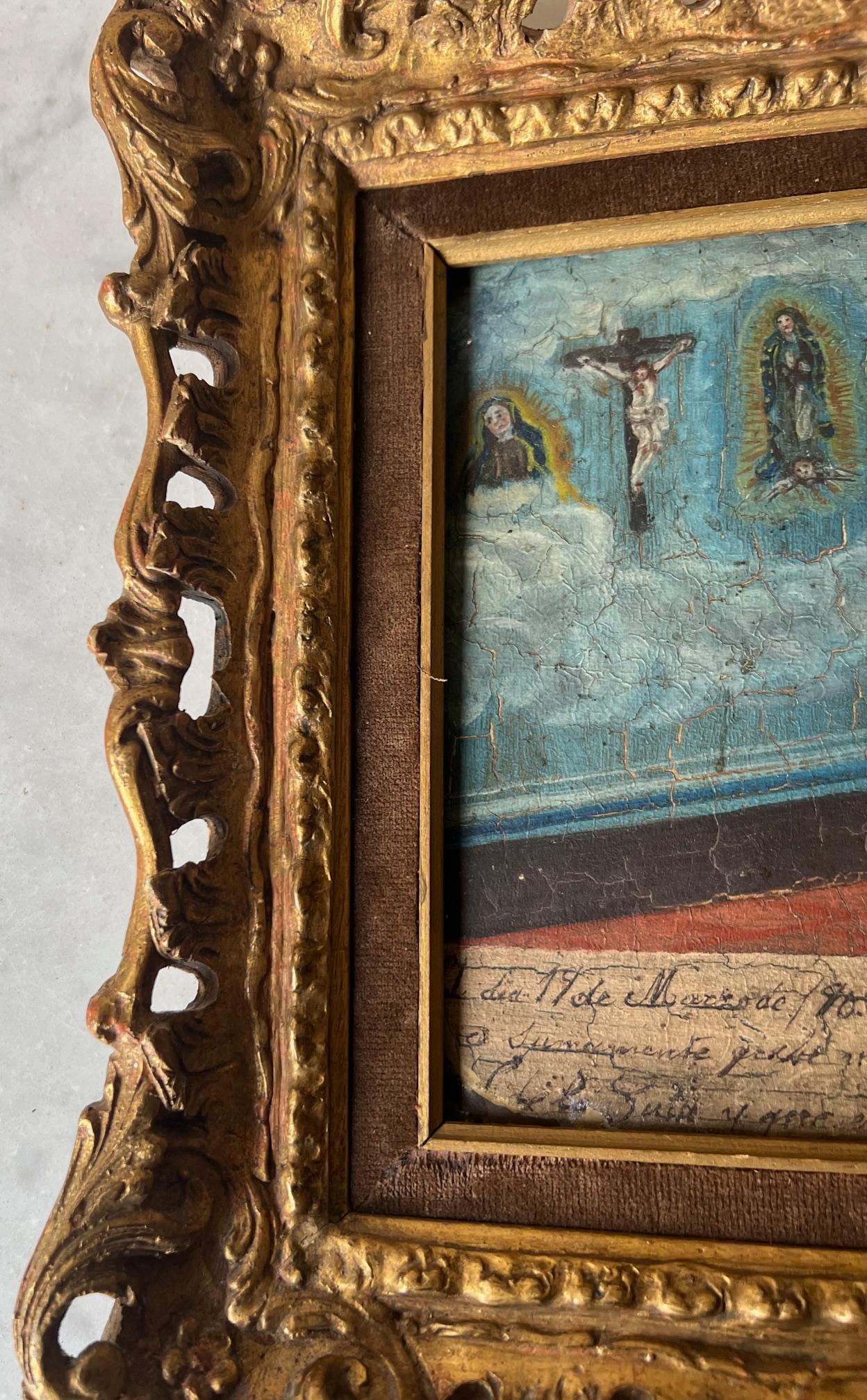 19th Century Mexican Religious Retablo For Sale 3