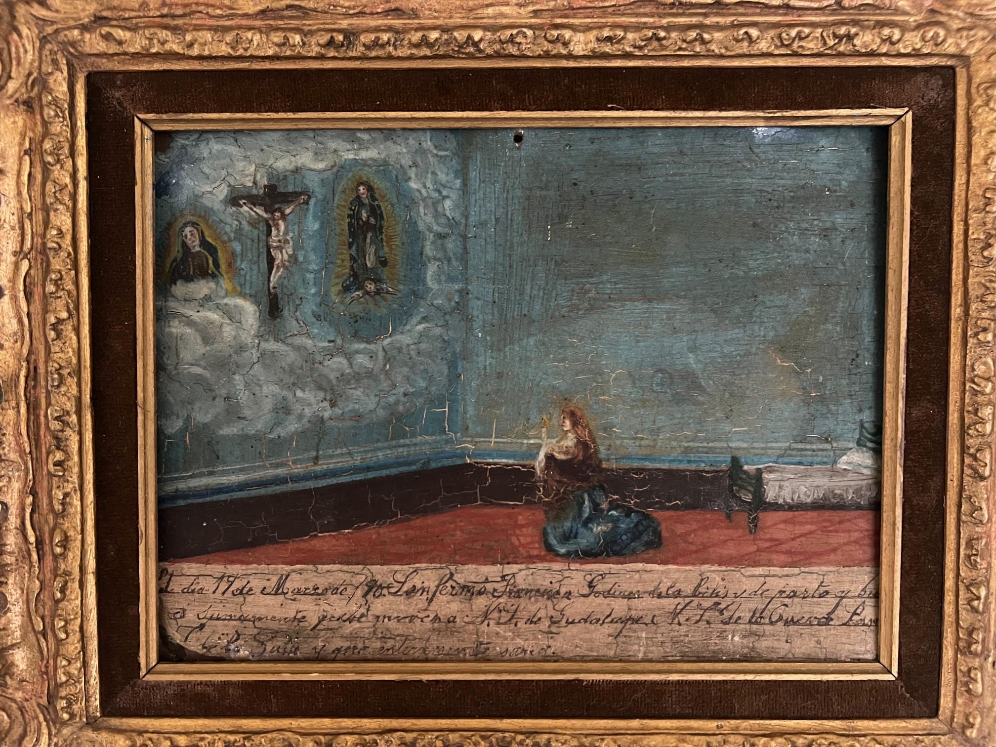 19th Century Mexican Religious Retablo For Sale 9