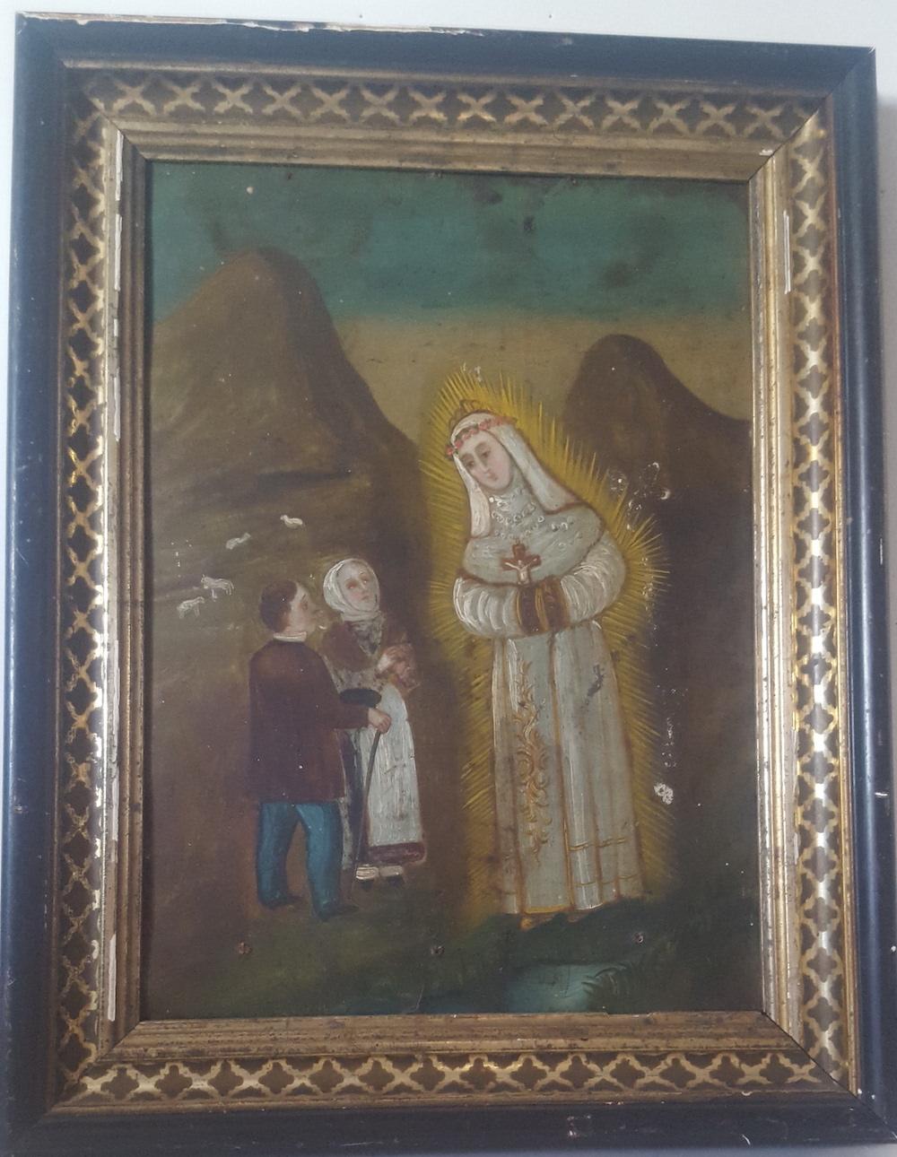 This large, Mexican Retablo is likely of 