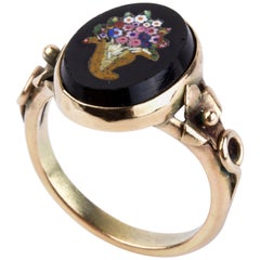 Antique 19th Century Micromosaic Ring