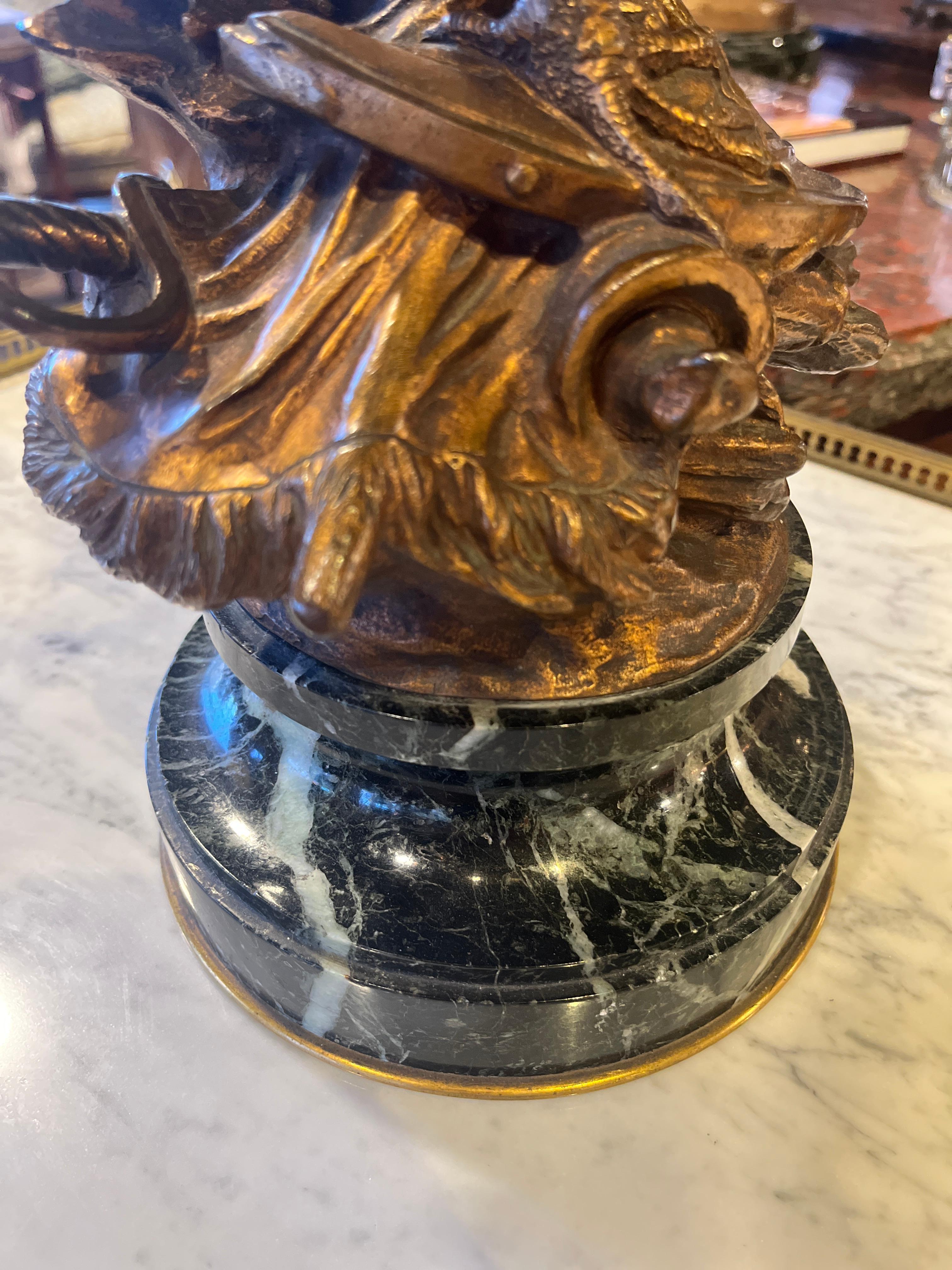 French 19th Century (Mid) Bronze Revolutionary Rooster Ornament For Sale