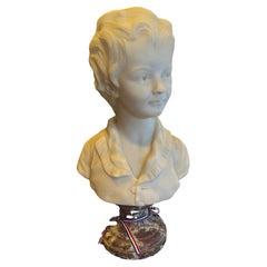 19th Century (Mid) French Marbel Bust of a Boy