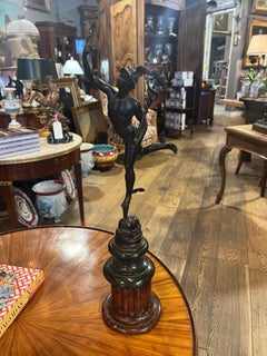 19th Century (Mid) Italian Grand Tour Bronze Sculpture Mercury Hermes