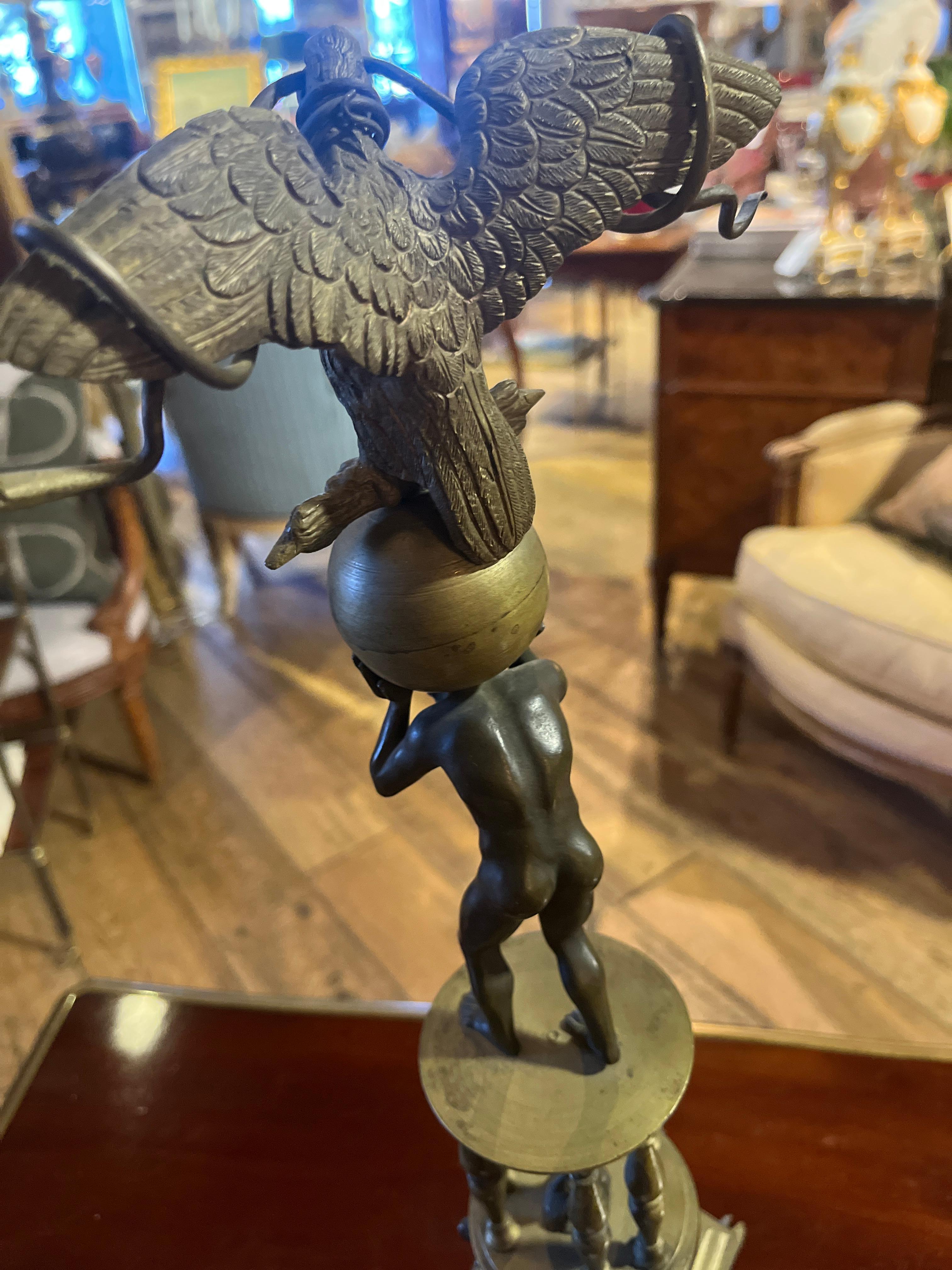 Scultura del Grand Tour italiano del XIX secolo (metà) Atlante che regge la Terra in vendita 2