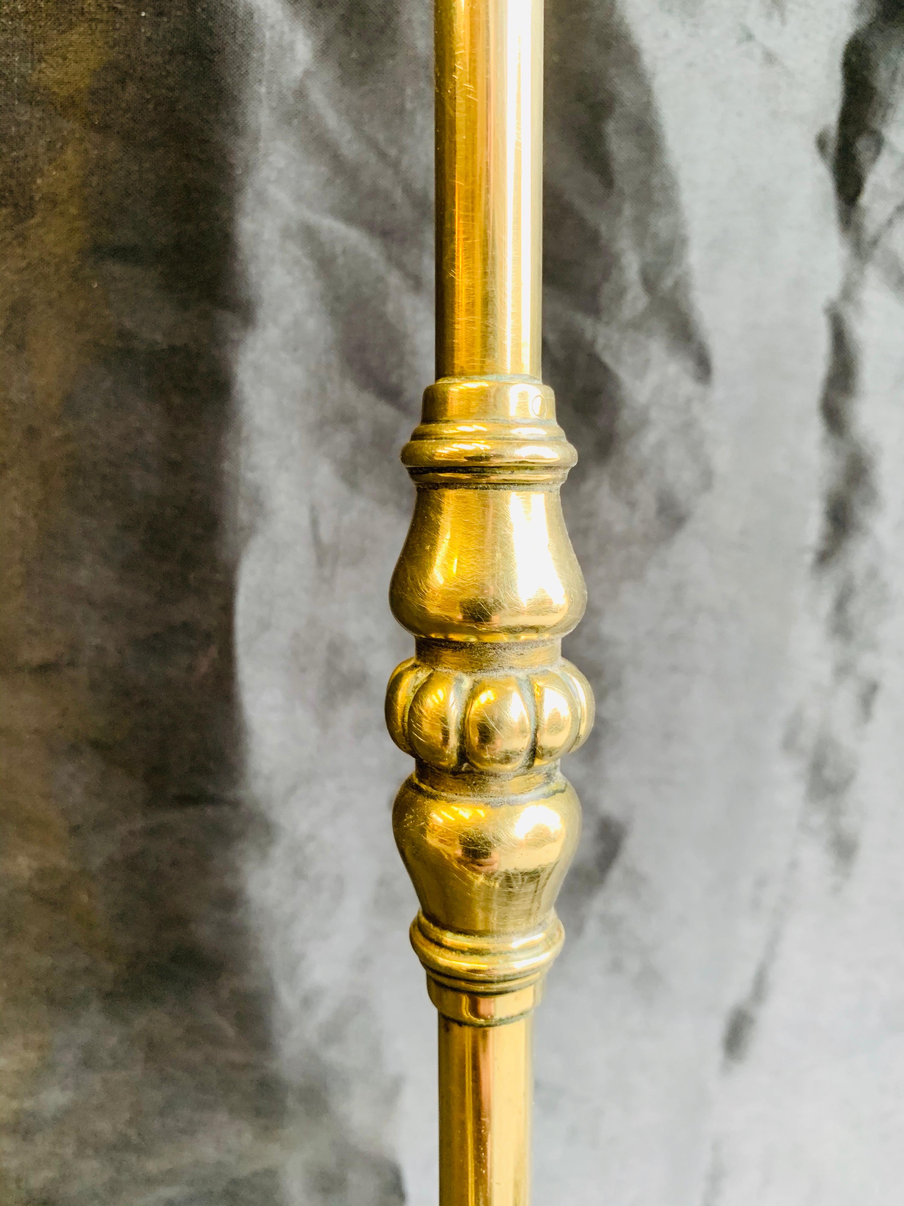 Victorien Outils de cheminée en laiton poli du 19ème siècle de style victorien en vente
