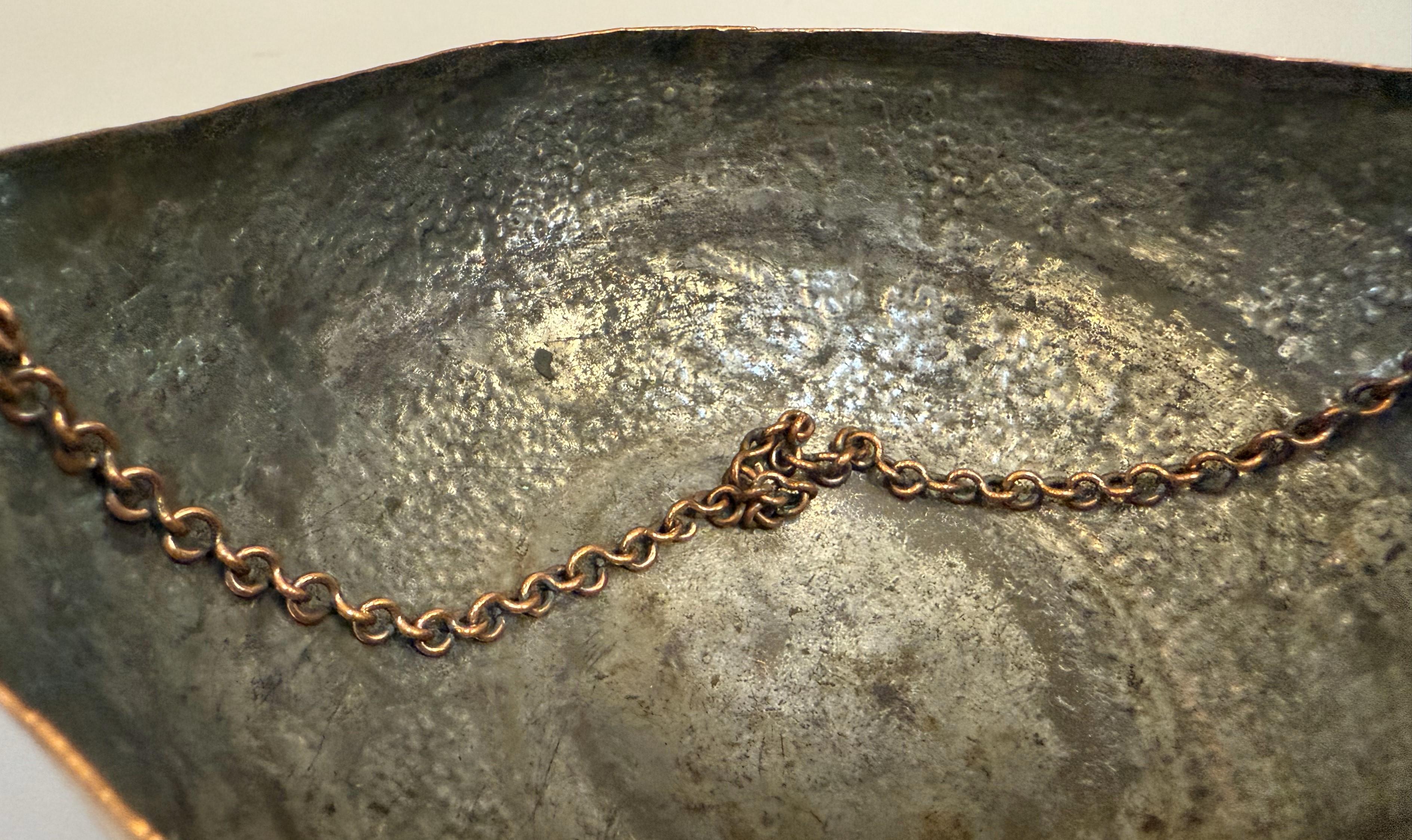 19th Century Middle Eastern Copper and Silver Ve In Good Condition For Sale In Middleburg, VA