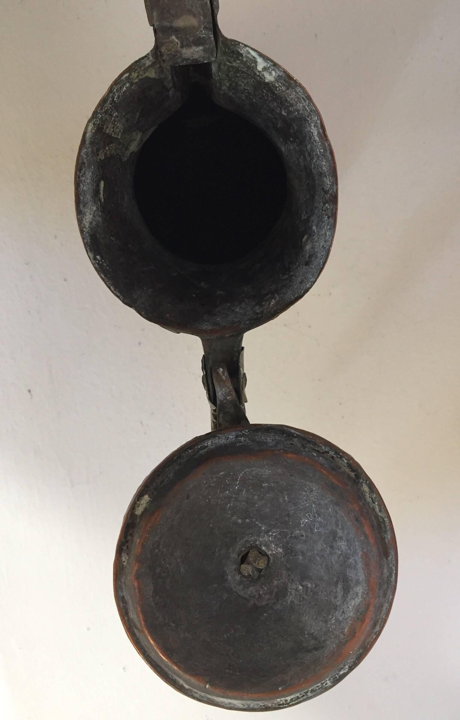 19th Century Middle Eastern Dallah Arabic Copper Coffee Pot 5