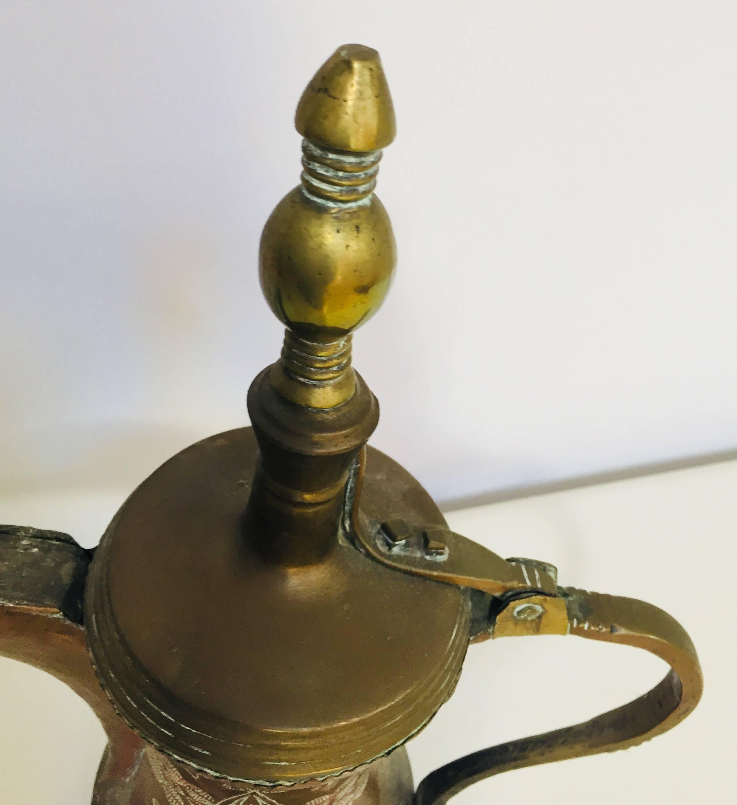 19th Century Middle Eastern Dallah Arabic Copper Coffee Pot 7