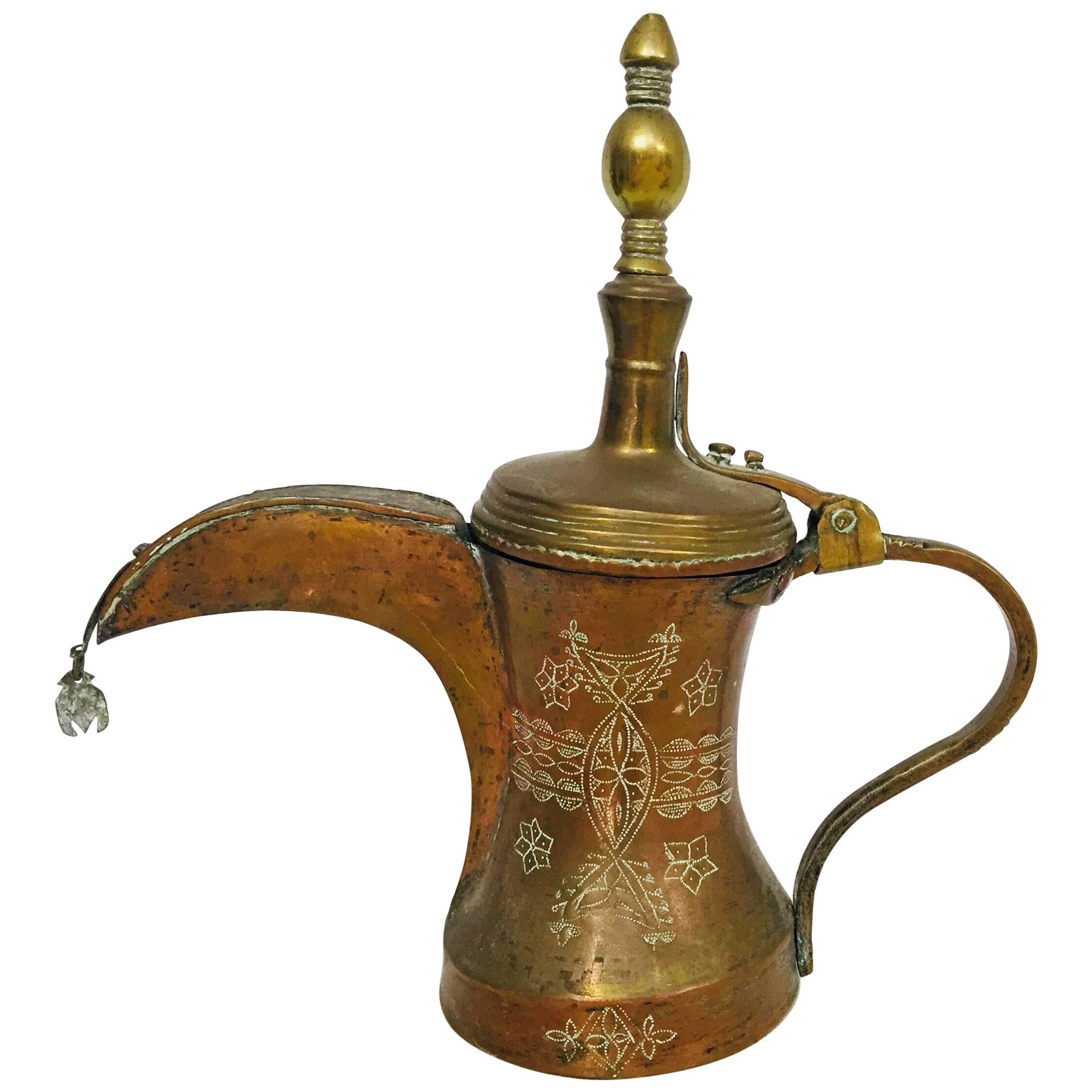 19th Century Middle Eastern Dallah Arabic Copper Coffee Pot