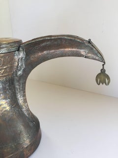 19th Century Middle Eastern Dallah Oversized Arabic Bedouin Copper Coffee Pot
