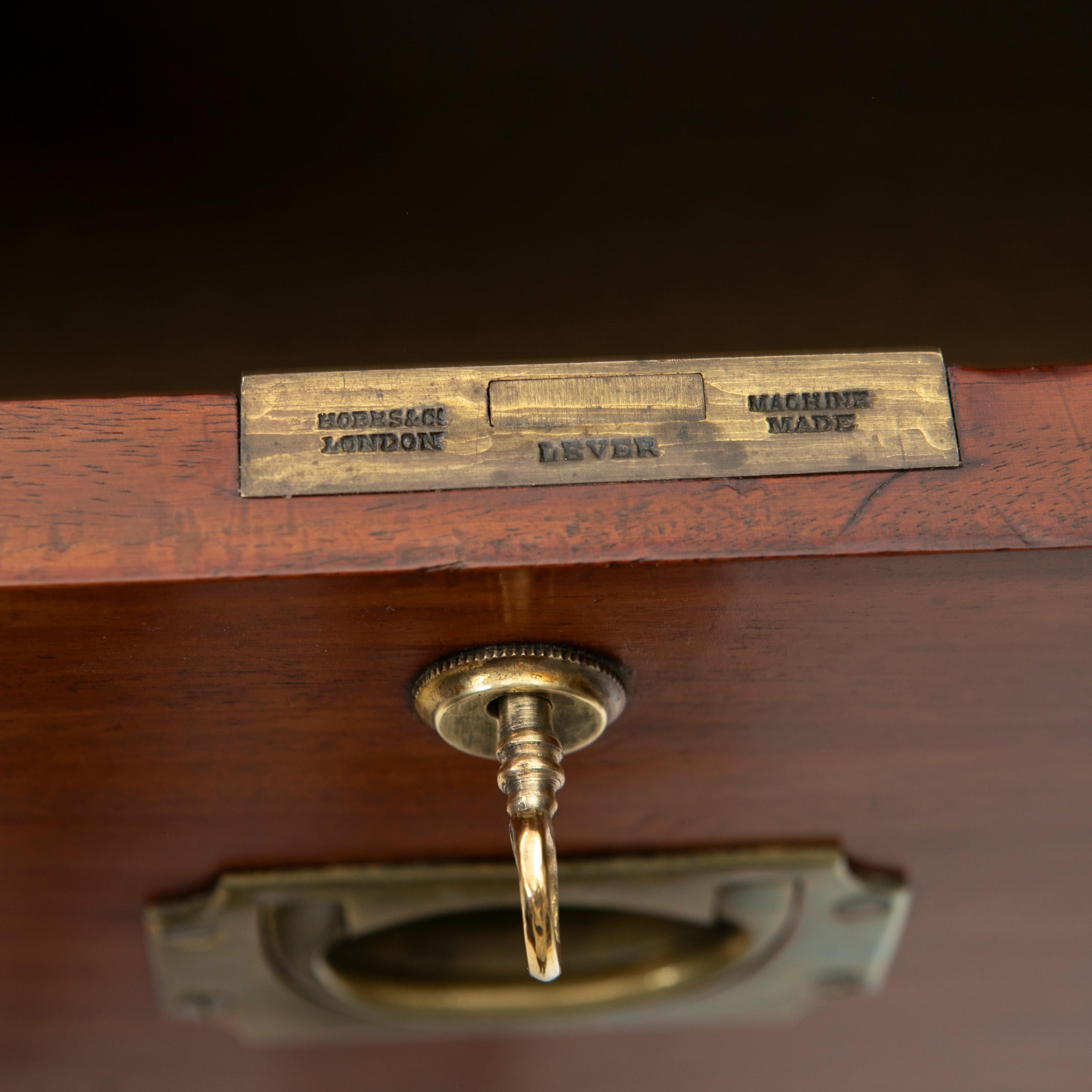 19th Century Mahogany Military Campaign Chest For Sale 4