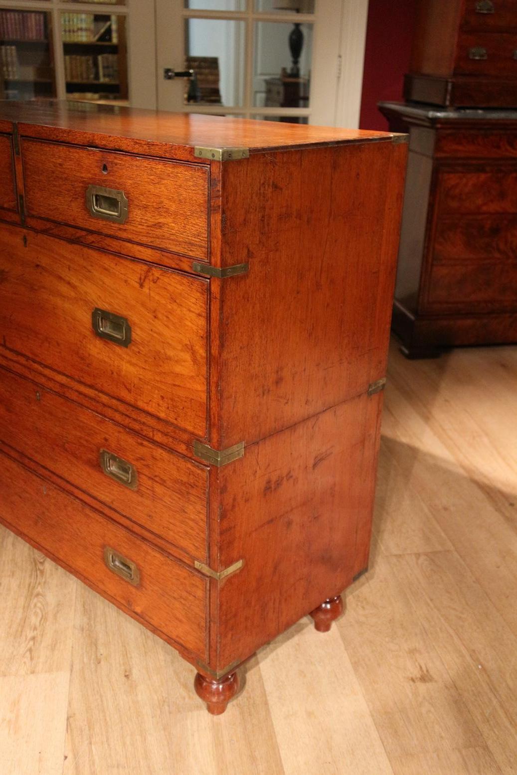 19th Century Military / Campaign Chest of Drawers For Sale 3