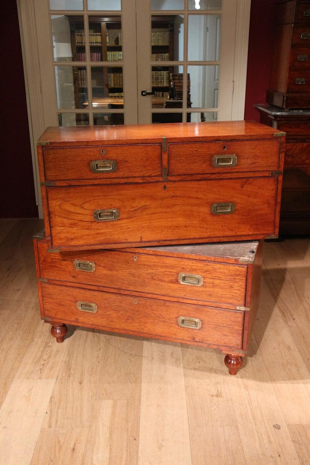 19th Century Military / Campaign Chest of Drawers For Sale 6