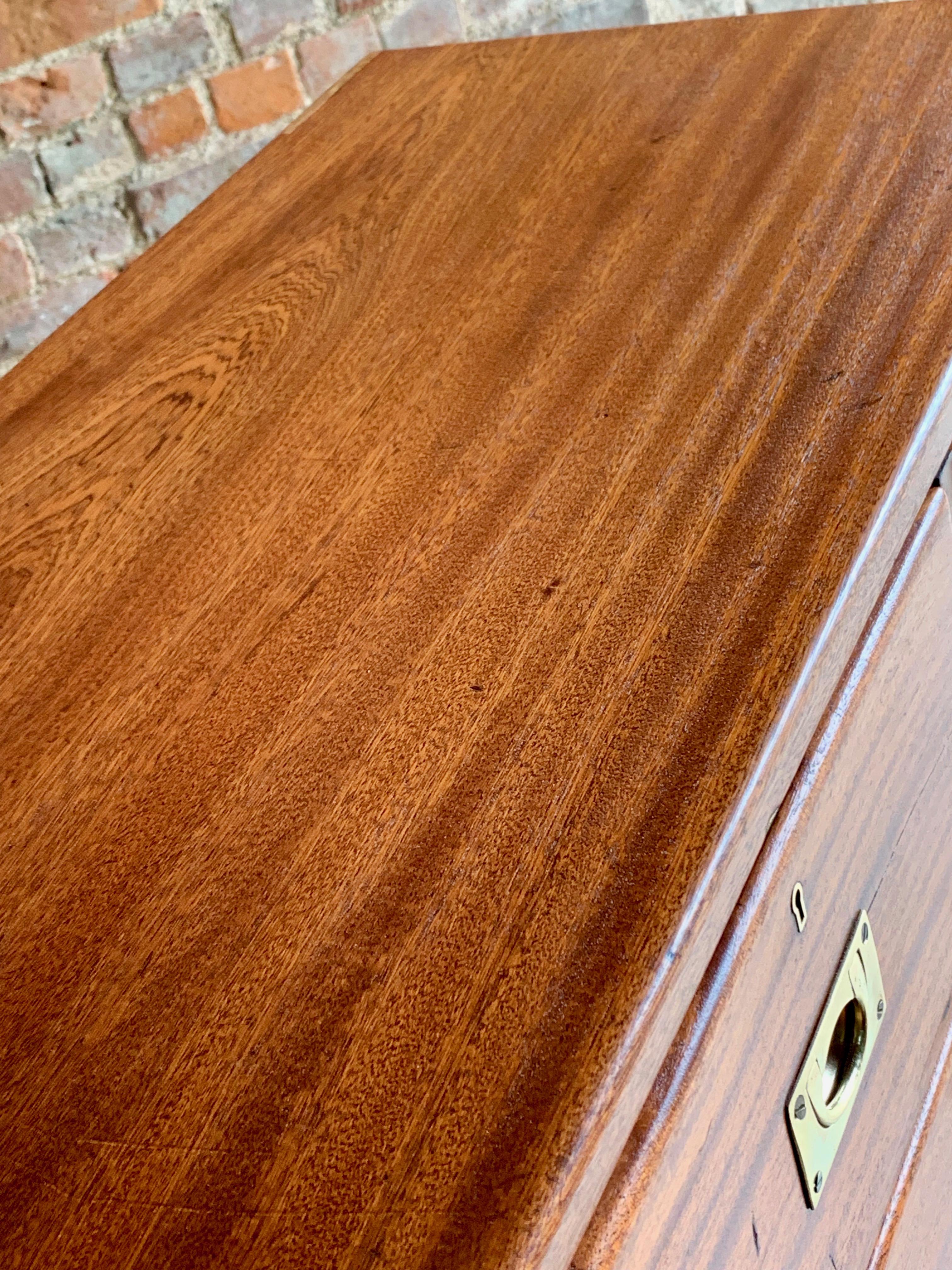 19th Century Military Campaign Chest of Drawers in Teak circa 1870 No 23 3