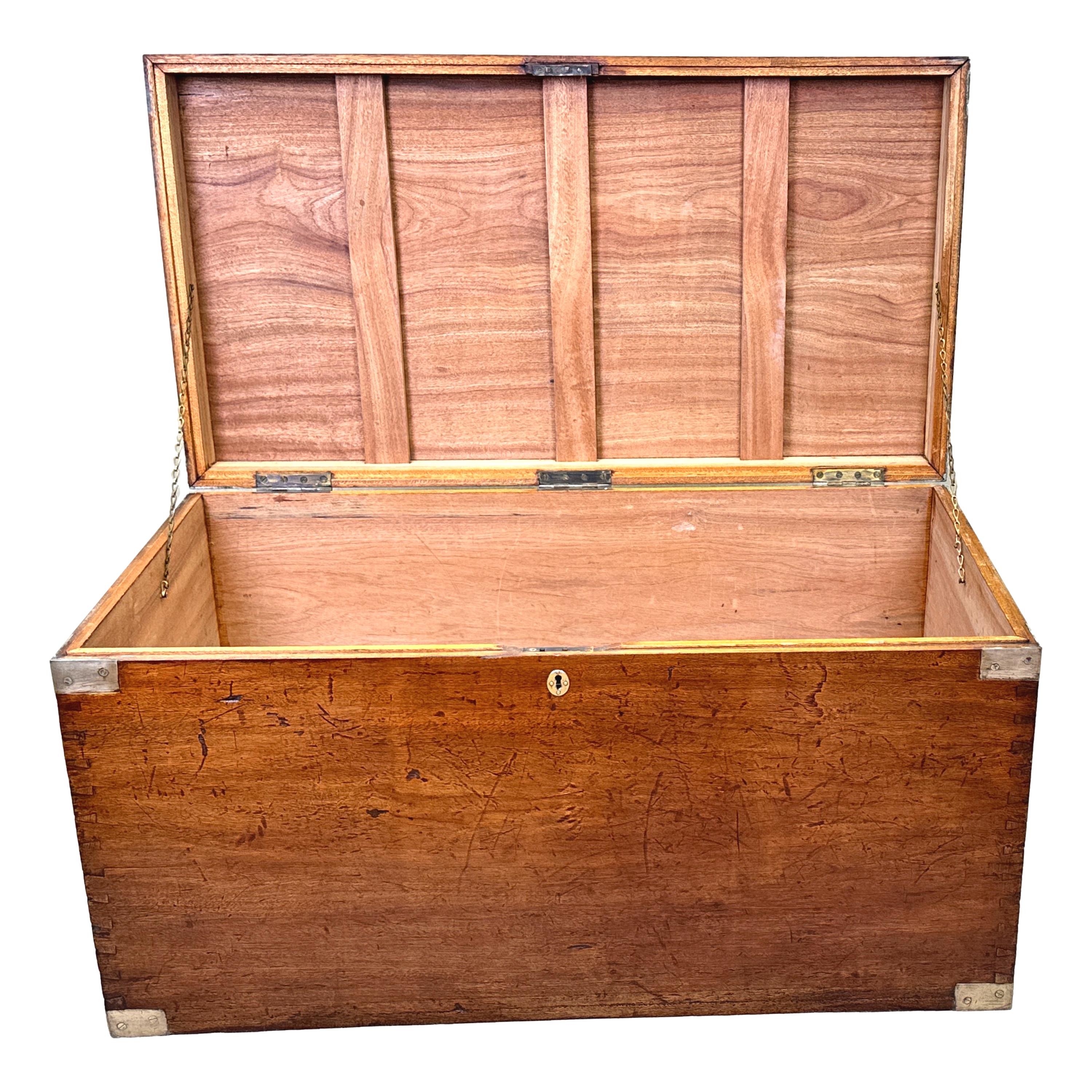 English 19th Century Military Campaign Trunk