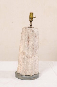 19th Century Millstone Table Lamp with Lovely Weathering