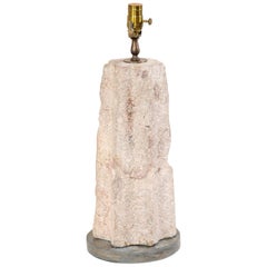 19th Century Millstone Table Lamp with Lovely Weathering