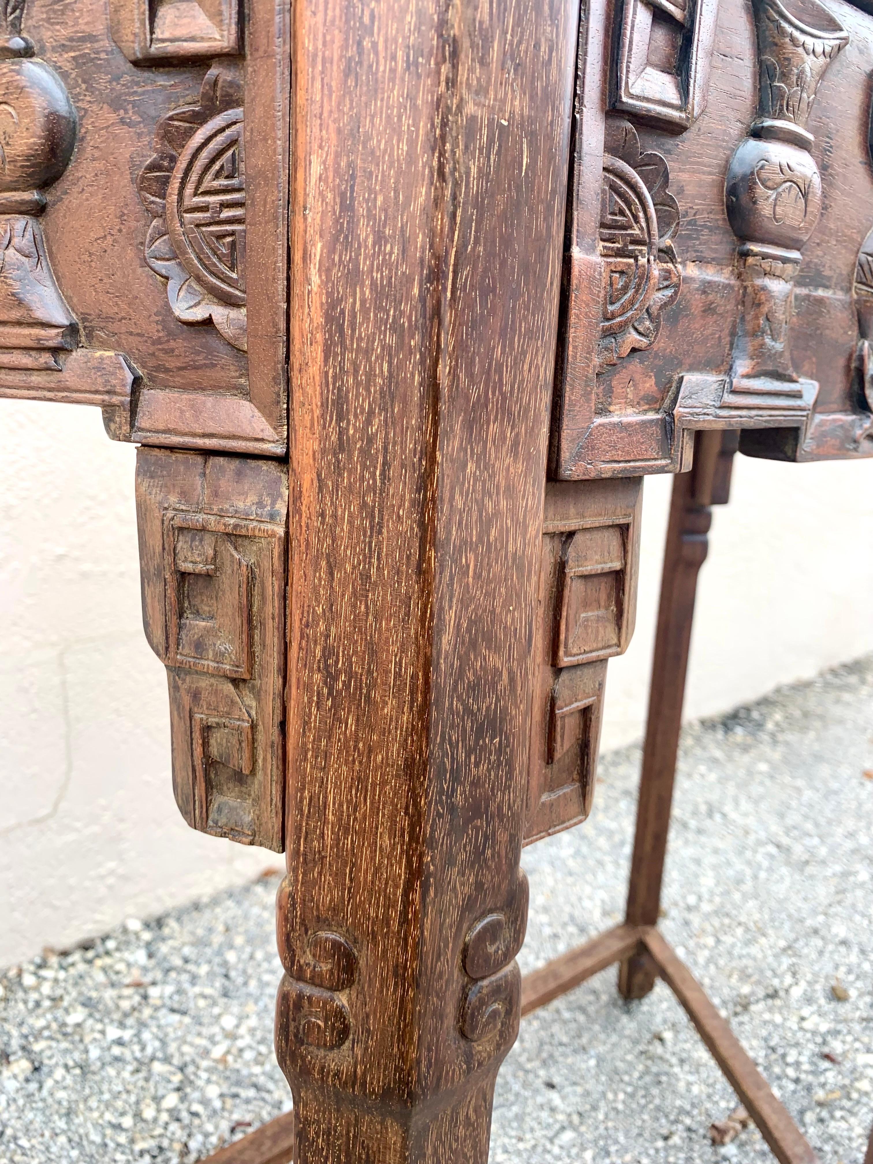 19th Century Ming Style Hard Wood Chinese Console Table For Sale 9