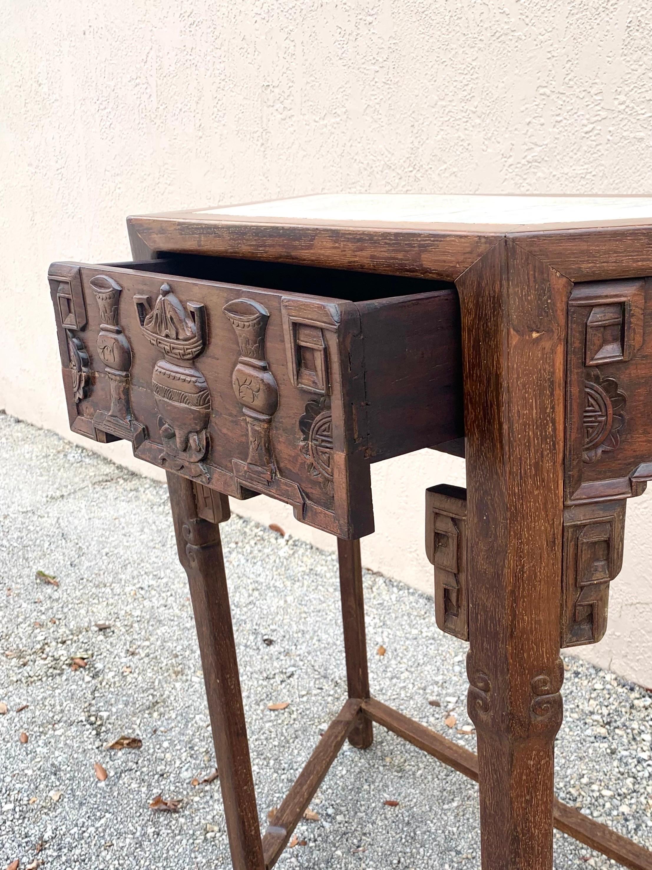 19th Century Ming Style Hard Wood Chinese Console Table For Sale 1