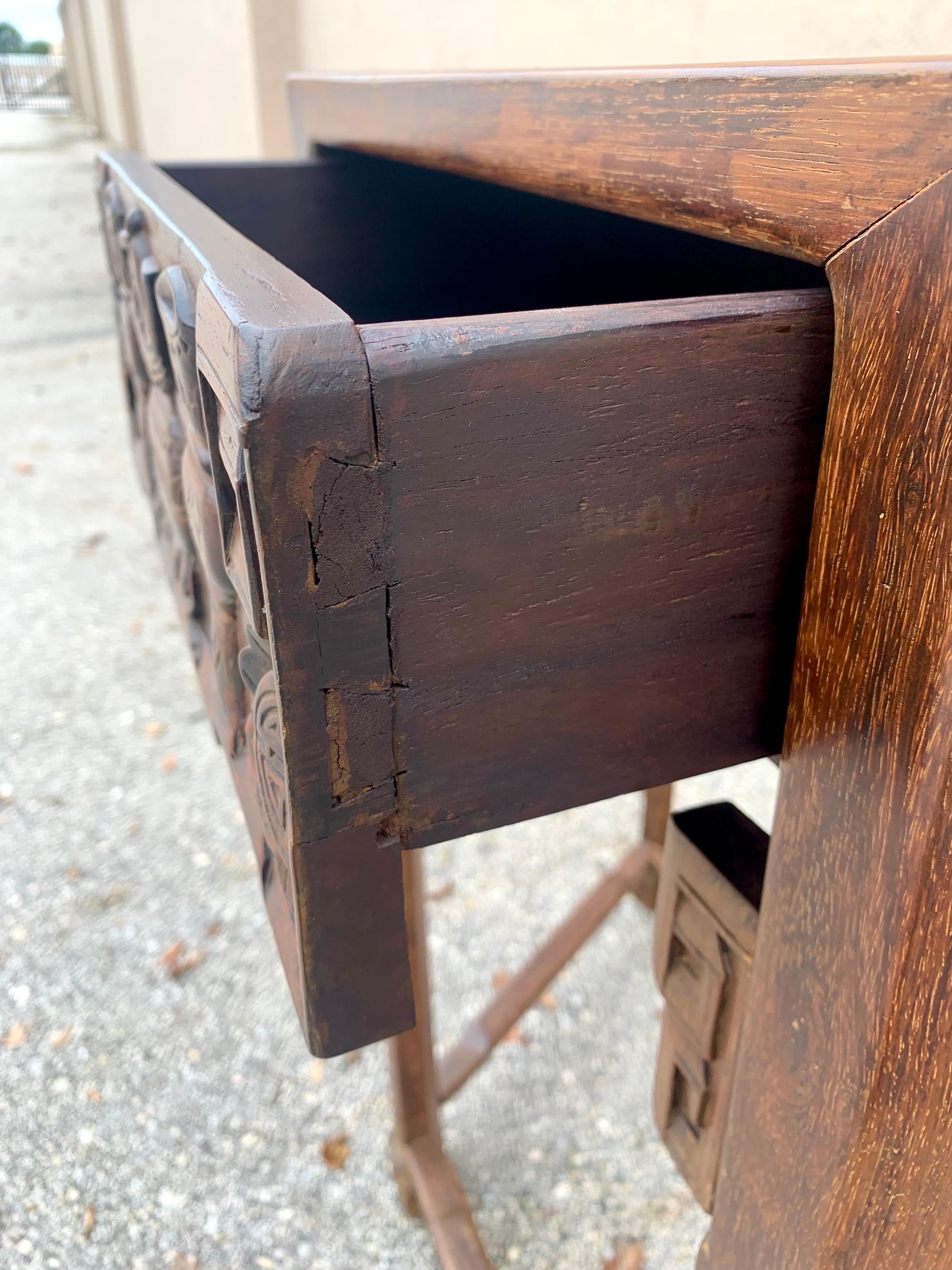 19th Century Ming Style Hard Wood Chinese Console Table For Sale 2