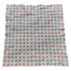 Antique 19th Century Mini Stars Red and White Quilt