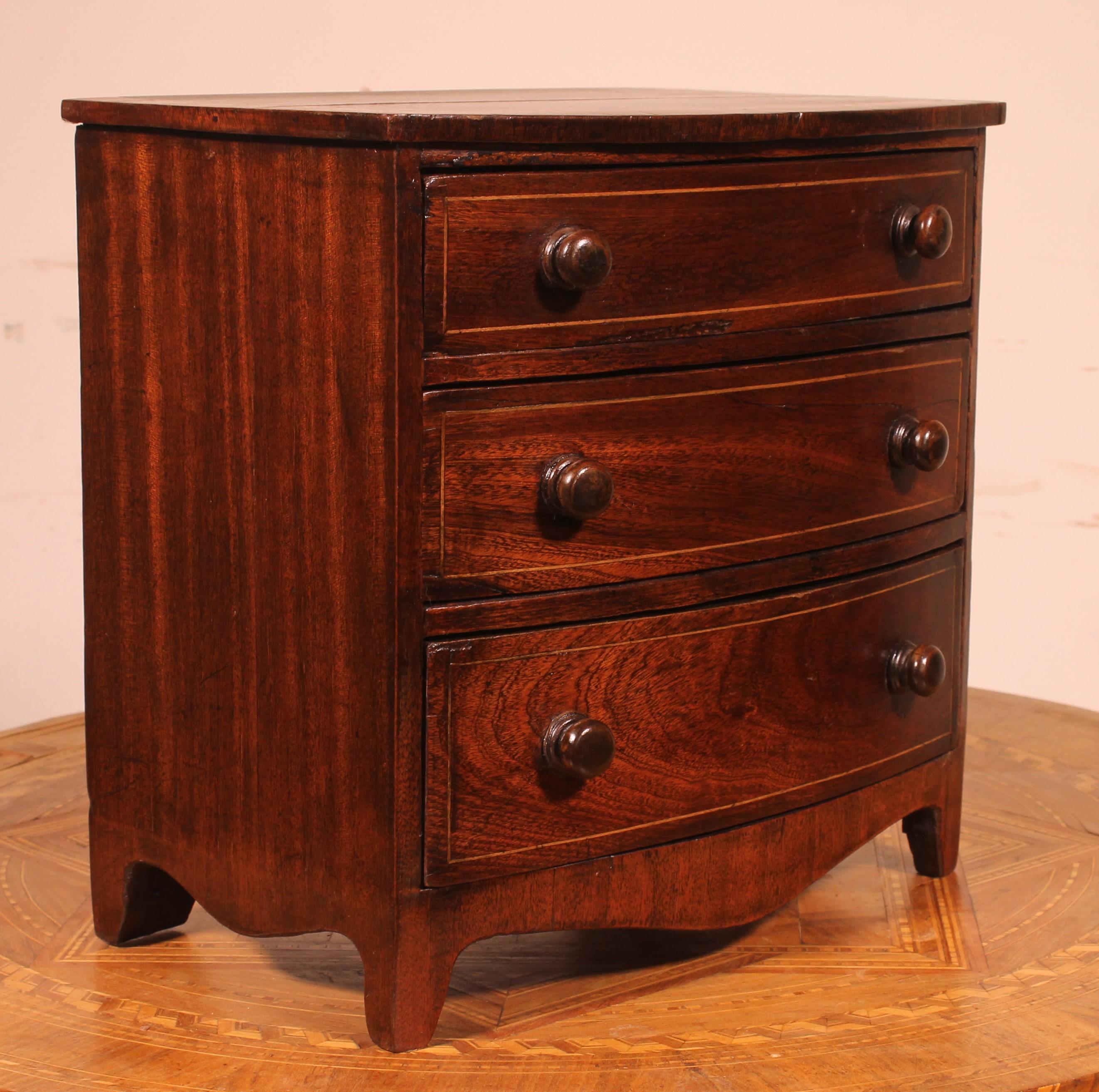 British 19th Century Miniature Chest of Drawers For Sale