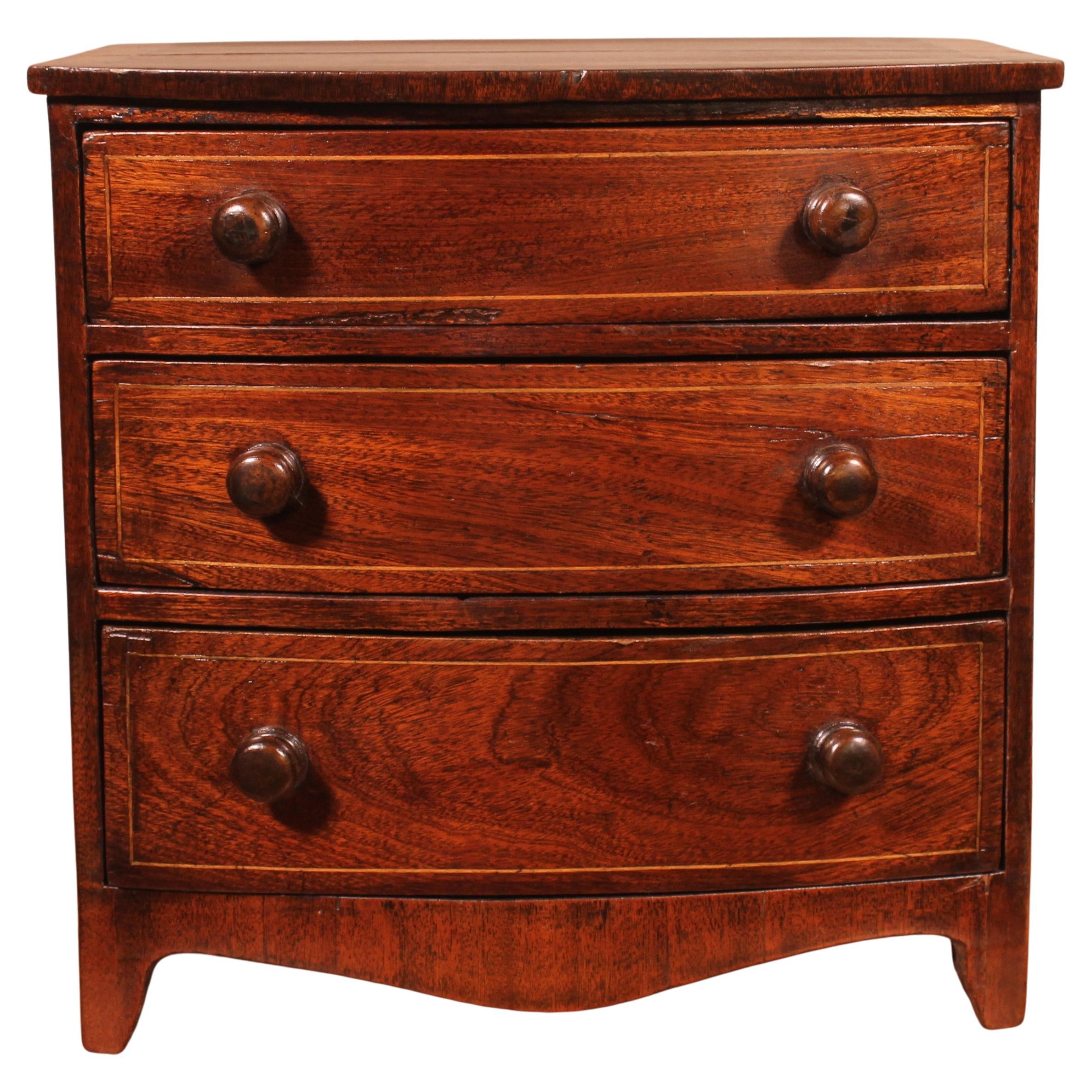 19th Century Miniature Chest of Drawers For Sale