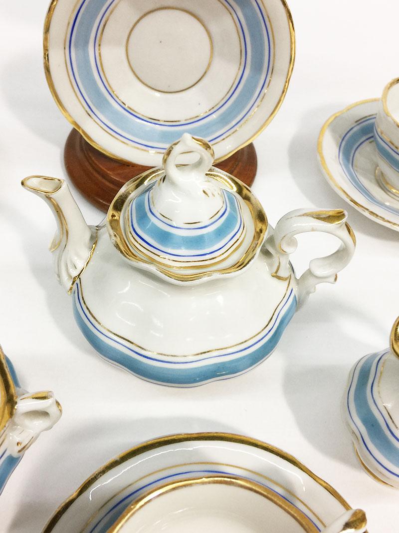 19th Century Miniature Childs Porcelain Tea Service For Sale 1